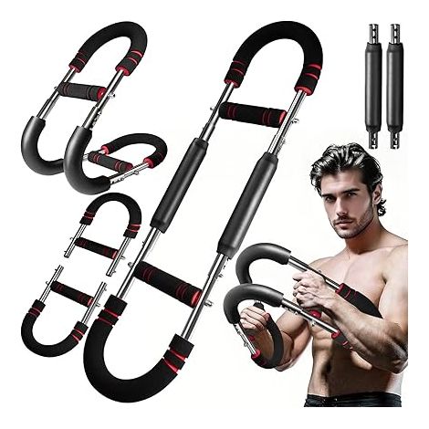 Appareil d'entraînement pour la poitrine réglable en 3 niveaux (30-50 kg/70-110 lb), portable avec design amovible, appareil d'entraînement de la poitrine, pour homme et femme (1/5)