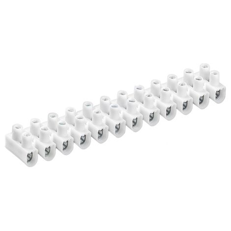 Regleta de conexión 6mm2 12 elementos blanca