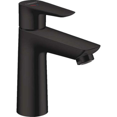Hansgrohe Talis E - Waschtischarmatur mit Ablaufgarnitur, CoolStart, schwarzmatt 71713670 (1/4)