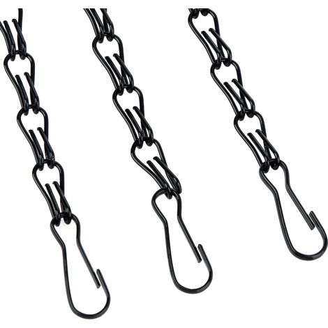 Chaîne de Suspension Métal Noir Réglable 22in pour Mangeoires, Plantes et Décorations Extérieur/Intérieur, Lot de 1 (1/5)