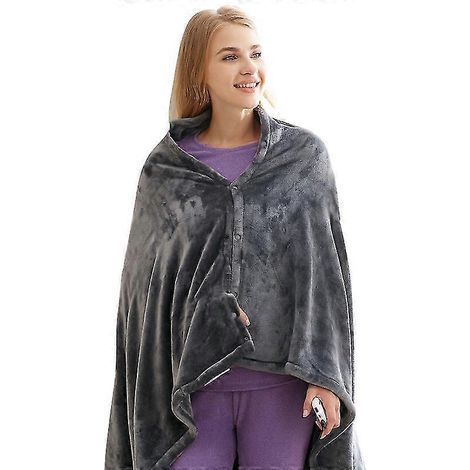 Manta eléctrica calefactable de franela de 150 x 85 cm para invierno. (1/5)