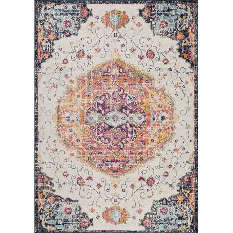 Tapis Vintage Oriental LYN3 MED 80x150 cm - multicolore rouge beige bleu