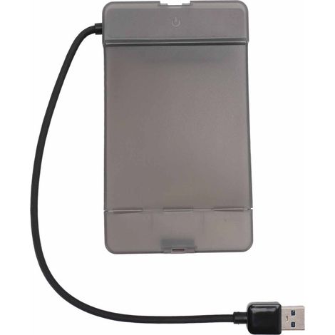 Boîtier externe pour disque dur SATA 2,5 pouces, USB 3.0 5Gbps, transparent, compatible SSD/HDD 7-9,5mm (1/5)