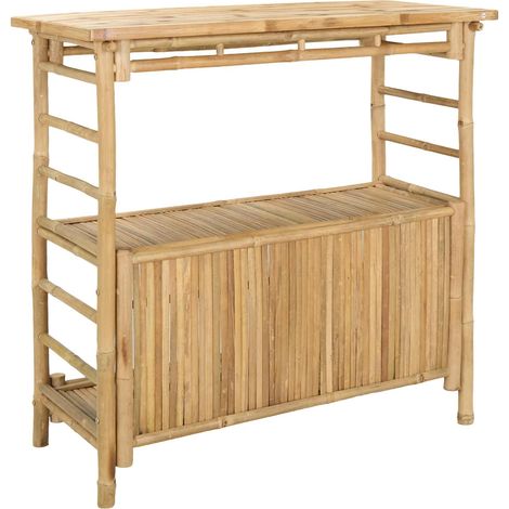 Mesa de Bar Exterior Natural 110 x 50 x 105 cm Bambú vidaXL