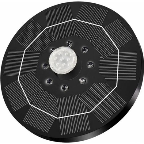 Pompe submersible solaire fontaine solaire piscine rocaille extérieure fontaine flottante stockage d'énergie avec fontaine lumineuse LED 3W
