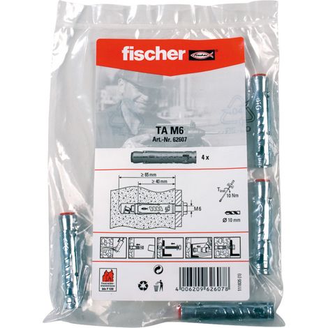 Fischer  4x  Ancrage  lourd  TA  M6  -  062607 (1/3)