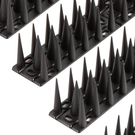 Anti-Tauben-Spike,Taubenabwehrspitze 1,9 m, Taubenabwehrspitze zur Vogelabwehr, Taubenabwehrspitzen für Balkone, Dachgärten oder als Sichtschutz, Schwarz