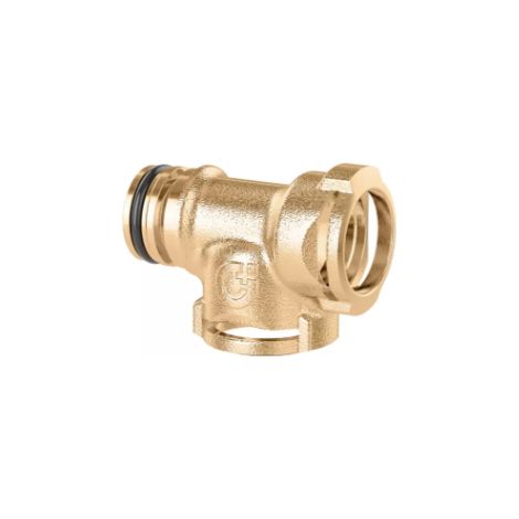 T-Stück mit Befestigungsclip Caleffi 359001 Messing