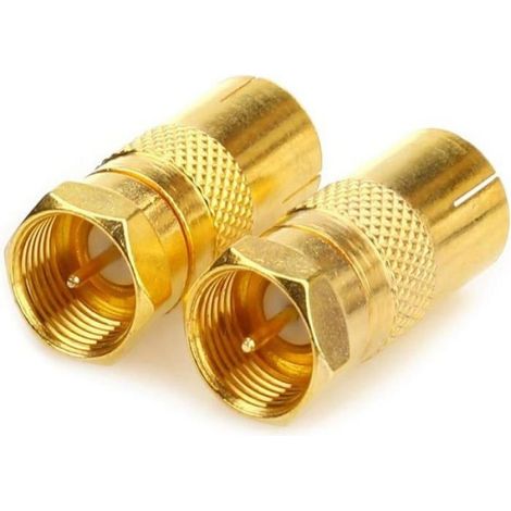 Adaptateur Coaxial Mâle Vers Femelle - Connecteur F À Vis - Pour Antenne TV Et Satellite - 1 Pièce (1/4)