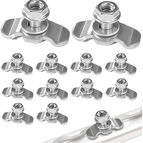 Replacement Fittings Airline End Tie Down Rail Galvanised Steel Screw Fittings Suitable for Hole Diameter Airline Loading Lashing (1/5)