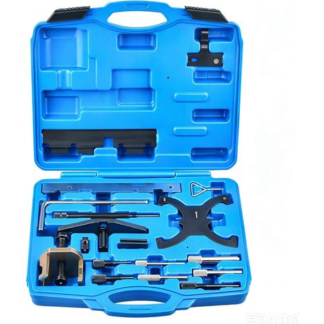 Kit di attrezzi per la fasatura dell'albero a camme del motore, attrezzo di bloccaggio del volano compatibile con Ford Mazda 1.4 1.6 1.8 2.0 Di/TDCi/TDDi ECOBOOST 1.6 Ti-VCT 1.5 1.6, sostituisce 303-1 (1/5)