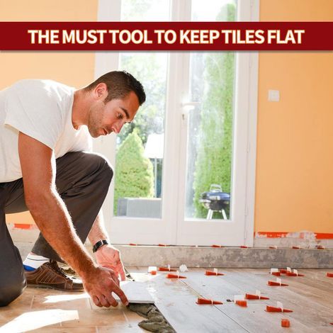 B-055-B 700 Pièces Kit Nivellement Carrelage avec 600 Pinces Cale Carrelage pour Carreaux de 2 mm et 100 Nivellement Cales Réutilisables La Pose pour La Pose de Carreaux Au Mur (1/4)