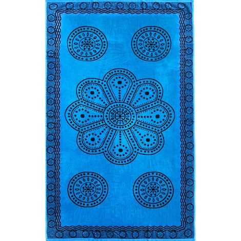 Telo Mare Jacquard Spugna Asciugamano Spiaggia Disegno Vita, misuraTelo MarecoloreAzzurro