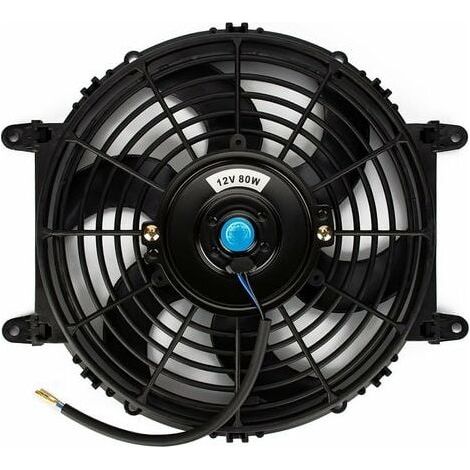 Ventilateur de refroidissement électrique universel - Ventilateur de radiateur 12 V - Pales de ventilateur moteur - 80W - Kit de montage (23cm) (1/5)