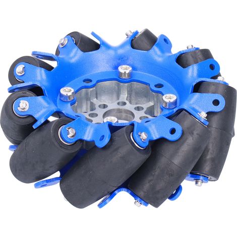 Roue omnidirectionnelle 4 pouces, axe en acier SPCC, rouleau en caoutchouc TPU, composants Omni pour voiture robot, droite 5606-0000-0100 (1/5)