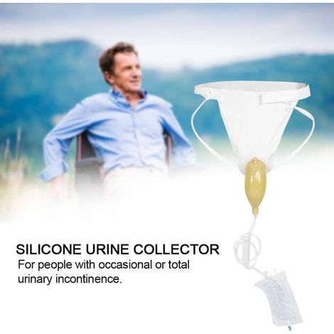 Sachet de collecte urinaire en silicone étanche pour incontinence, dispositif médical de cathétérisme (1/5)