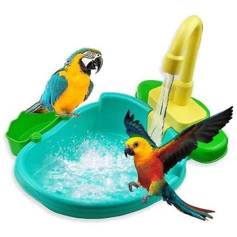 Mangeoire à oiseaux automatique pour perroquets, robinet de piscine, baignoire pour perroquets, distributeur d'eau de douche, cage à oiseaux, jouet pour perroquet de salle de bain (1/5)