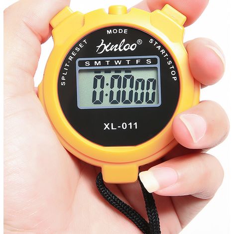 APEX Chronomètre de sport numérique avec horloge, calendrier et alarme, grand écran, antichoc. (1/3)