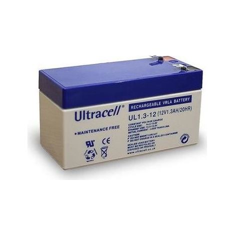 Batterie Plomb - Alpexe - UltraPile 12V 1,3Ah - Faston 187 - Noir - Ultracell