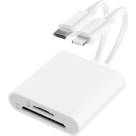 Lecteur Carte SD - USB-C vers SD/TF - Compatible iPhone iPad MacBook Android - Lecteur Carte Mémoire pour Transfert Photo Vidéo - 1 Pièce