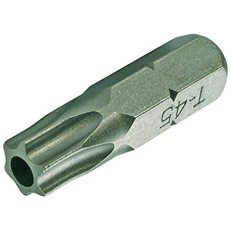 BGS Bit Länge 30 mm Antrieb Außensechskant 8 mm (5/16") T-Profil (für Torx) mit Bohrung T45 - 4445