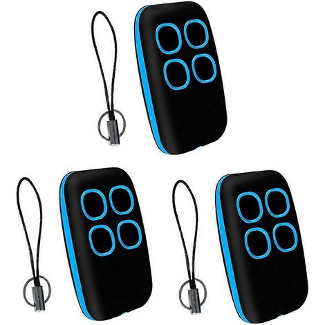 Lot de 3 télécommandes bleues 250-913 MHz pour porte de garage (1/5)