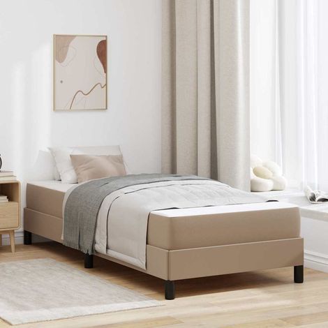 Lit avec matelas Cappuccino 80 x 200 cm Faux cuir