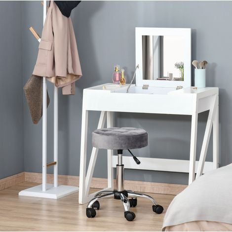 Stuhl Sitzmöbel mobil höhenverstellbar Grau OKMYHOME (1/4)