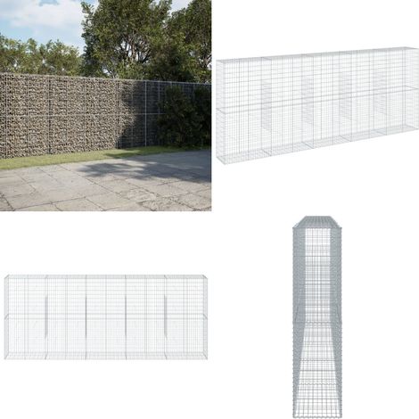 vidaXL Gabione mit Deckel 500x50x200 cm Verzinktes Eisen (1/5)