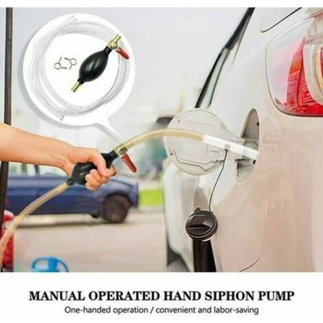 Pompe De Transfert Carburant - Pompe Manuelle Siphon 2 M - Pour Essence Diesel Huile Eau - Usage Domestique Et Extérieur - 1 Pièce (1/5)
