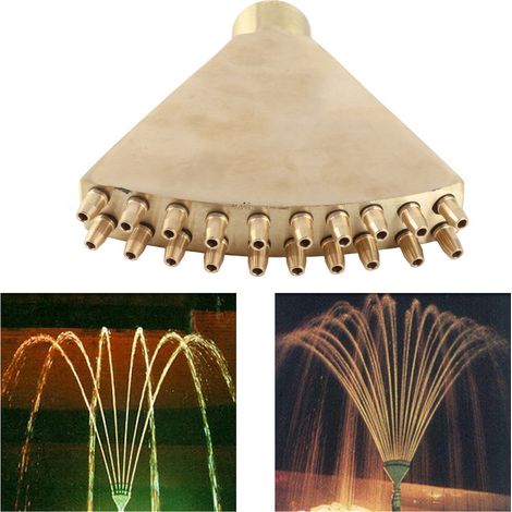 Buse de Fontaine Robinet G1in Femelle Brassée avec Jets Multiples Orientables et Diffusion Panoramique Landscape Sprayer