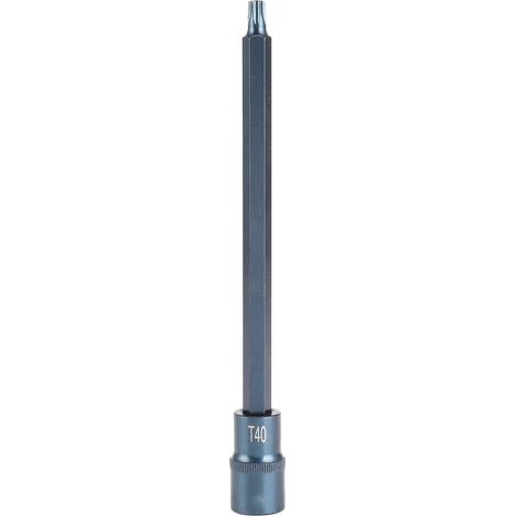 Lot d'embouts de douille étoile Torx T40 – S2 acier allié bleui – antirouille – haute précision – pour clé à cliquet