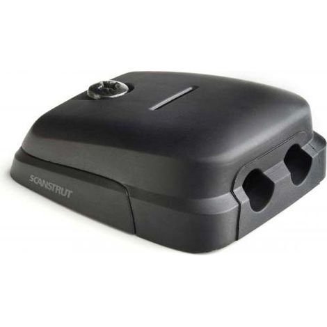 Scanstrut Pasacables compacto y horizontal, doble entrada, estanco, negro , para autocaravana, camper