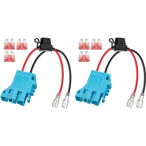 Deux connecteurs de faisceau de câbles de rechange de calibre 12 AWG, compatibles avec le jouet de voiture électrique pour enfants PegPerego à batterie SLA 12. (1/5)