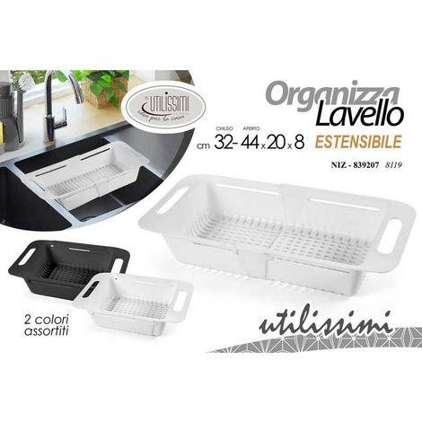 Organizza per Lavello Estensibile 44 x 20 x 8 cm 3 Colori