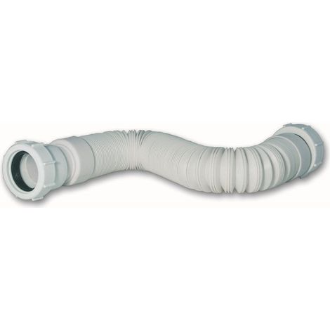 Extendable Flexible Waste Plumbing Pipe Approx 1000mm 1 Bar Pressure White (1/2)