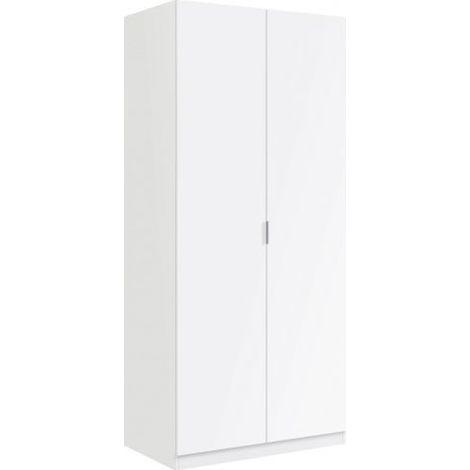 Guardaroba 2 Ante - Armadio Camera da Letto Bianco 52x180h cm (1/10)