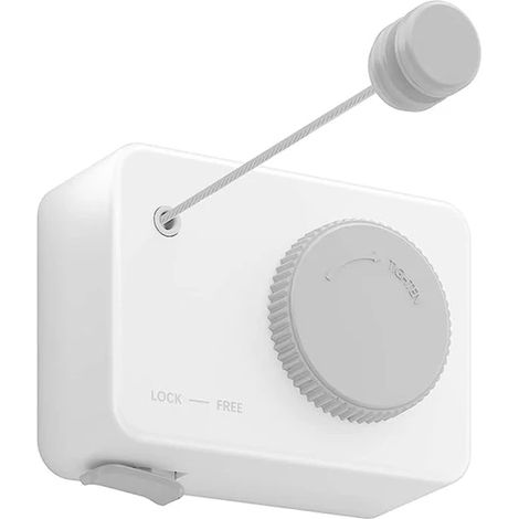 Étendoir à linge rétractable mural pour balcon intérieur, blanc (1/2)