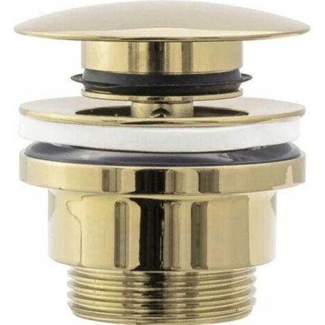 Tuyau d'évacuation pour lavabo universel CLIC-CLAC REA Gold avec trop-plein (1/4)