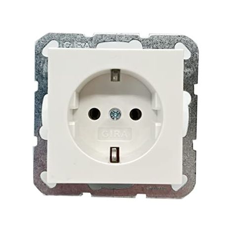 Gira Toma de corriente SCHUKO System 55 Blanco puro m [418827], 4188 27