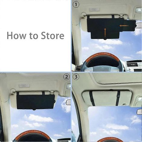 Rallonge de pare-soleil de voiture, protection solaire pour vitres latérales avant, anti-éblouissement (1/4)