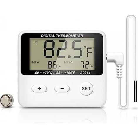 Digitales Aquariumthermometer, präzises Thermometer für Aquarien und Terrarien mit Hoch-/Niedrigtemperaturalarm (1/5)