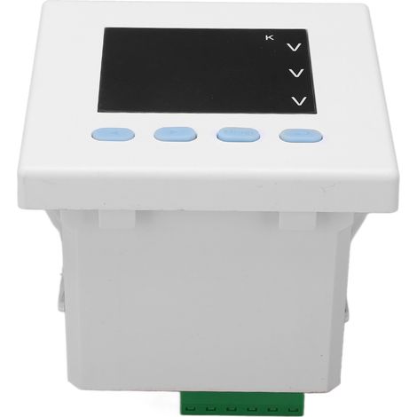 Voltmètre numérique intelligent triphasé, boîtier en ABS blanc ignifugé, moniteur de consommation électrique pour usage domestique (220 V CA). (1/5)