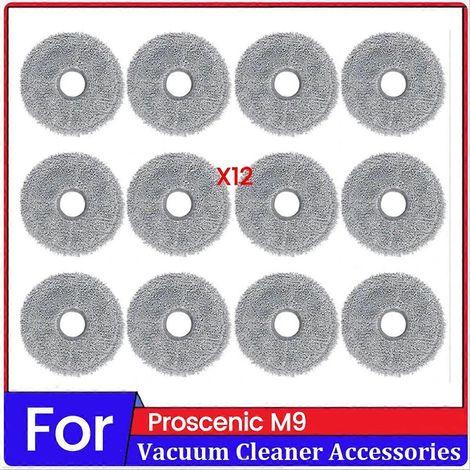 Lot de 12 pièces chiffon de lavage pour M9 aspirateur robot de rechange accessoires lavable nettoyage chiffon (1/5)