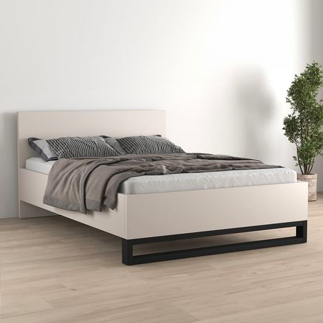 Letto matrimoniale con base Eden cashmere 160x200cm (1/5)