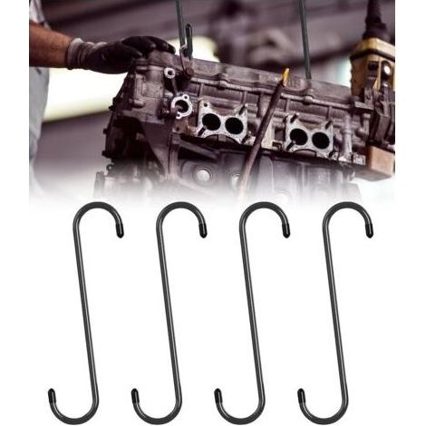4PCS Cintres D'éTrier de Frein Crochets Auto,Crochets de Suspension D'étrier de Frein,Automobile D'éTrier de Freins avec Embouts en Caoutchouc Outil,pour Voitures et Camionnettes (Noir) (1/5)