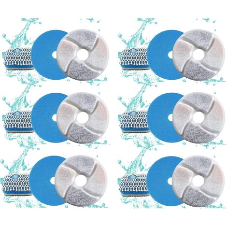 Filtri per fontanelle - Filtro per fontanelle per gatti, confezione da 6 filtri di ricambio per fontanelle, filtro per fontanelle per animali domestici, 5 strati, filtro ultra resistente per fontanell