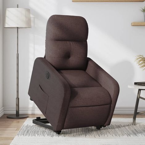 Fauteuil inclinable électrique-Chaise de relaxation-Fauteuil Relax marron foncé tissu 184449 (1/5)
