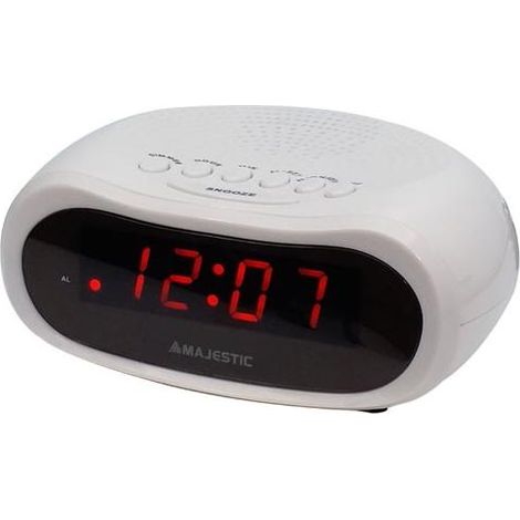 Reloj despertador LED Majestic SVE232, blanco (1/2)