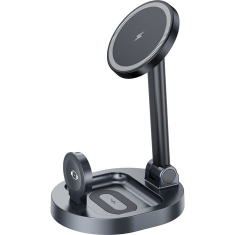 Chargeur Sans Fil 3 En 1 - Induction 15 W - Pour iPhone Samsung Et Appareils Qi - Pliable Réglable - 1 Pièce